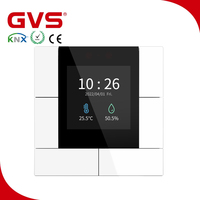 GVS Fabricant KNX EIB KNX Bouton-poussoir 3 Gang 6 Key Température Vanne thermostatique intelligente KNX Secure Smart Room Thermostat