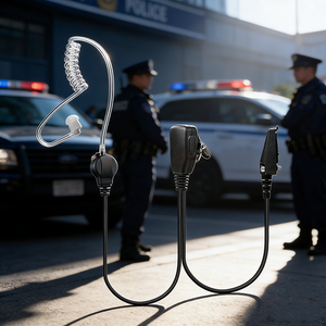 Auriculares de <span class=keywords><strong>Radio</strong></span> Bidireccional con Micrófono Intrauditivo y Tubo Acústico, Auriculares de Seguridad, Auriculares Telefónicos Compatibles con <span class=keywords><strong>Radio</strong></span> - Product Image 2