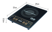 Surface de cuisson à induction invisible Smart Technology 1500W ultra-mince avec verrouillage de sécurité Cuisinière à induction