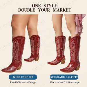 CHENO <span class=keywords><strong>Stivali</strong></span> Western da Donna Personalizzati con Logo Ricamato, Produttore di <span class=keywords><strong>Stivali</strong></span> da Cowboy e Cowgirl <span class=keywords><strong>Bianchi</strong></span> con <span class=keywords><strong>Tacco</strong></span> Quadrato - Product Image 4