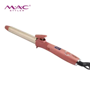 पेशेवर महिला उच्च गुणवत्ता वाले सैलून वेव कर्लर फास्ट हीटिंग एलसीडी डिस्प्ले घरेलू गुलाबी हेयर कर्लर के लिए उपयुक्त