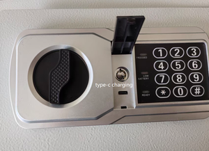 Caja Fuerte Electrónica Digital con Cerradura <span class=keywords><strong>de</strong></span> Acero con Recubrimiento <span class=keywords><strong>de</strong></span> Polvo Electrostático y Carga Tipo C para Hogar, Hotel, Oficina, Banco, Interior - Product Image 6