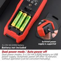 Anémomètre numérique portable TASI TA642A avec écran LCD 4 chiffres pour la mesure de la température de l'air, de la vitesse du flux et de la vitesse du vent (haut/bas)