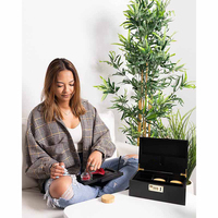 Kit d'accessoires en bois organisateur conteneur fumer cachette boîte odeur preuve bambou cachette boîte en gros plateau roulant fumer