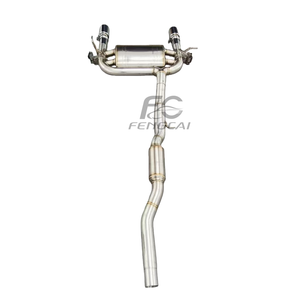 Tuyau d'échappement Catback en acier inoxydable 1,5 mm d'épaisseur pour <span class=keywords><strong>Audi</strong></span> <span class=keywords><strong>TT</strong></span> <span class=keywords><strong>MK1</strong></span> 1.8T S304, silencieux double sortie de course - Product Image 6
