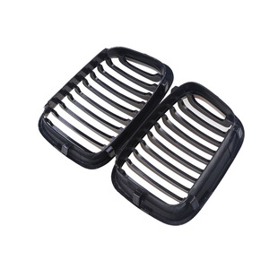 Grille de pare-chocs avant BMW E46, noir mat, plastique ABS, ligne simple, pour modèles 3 portes de la série 3 de 1998 à 2001 - Product Image 2