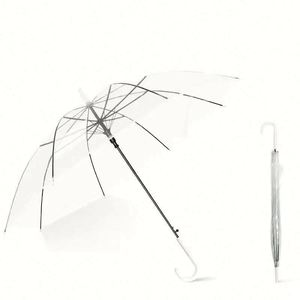 Automatic <b>Clear</b> <b>Umbrella</b> <b>for</b> Sun & Rain Dual Use Long Handle Transparent <b>Umbrella</b> With Custom Logo Promotional Gifts & Events - Product Image 1
