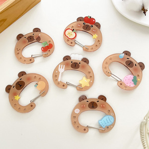 Mousqueton de rangement transparent en acrylique motif animal de dessin animé Fun Cappi pour porte-clés d'étudiant, vente en gros - Product Image 1