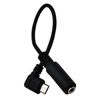 90-Grad Gebogenes Kupferkern Micro-USB auf 3,5mm Audio-Adapterkabel V8 auf 3,5mm Buchse Telefon-Kopfhörer-Konvertierungskabel