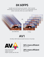Boîtier TV Android intelligent de haute qualité Amlogic 905X4 XS97 SMART Pro Bt 5.2 8K HDR, lecteur multimédia en streaming, décodeur