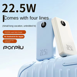 Banques d'alimentation à charge rapide PD22.5W/20W 20000mAh Banque d'alimentation ultra-mince avec écran LED Banque d'alimentation pour Apple & <span class=keywords><strong>Huawei</strong></span> - Product Image 2