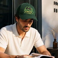 Gorra de Béisbol Personalizada de Fábrica con Bordado 3D en Relieve de Hojas, Algodón Negro, 6 Paneles, Visera Curva, Hebilla Plateada, Moda Urbana de Lujo