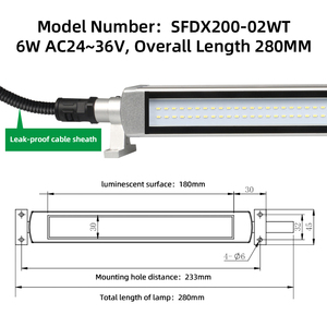 Nhm 200mm không thấm nước và chống cháy nổ CNC máy công cụ <span class=keywords><strong>LED</strong></span> <span class=keywords><strong>24V</strong></span> 220V Máy có thể được tùy chỉnh ánh sáng làm việc - Product Image 2