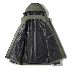 Logo personnalisé Veste softshell coupe-vent d'extérieur pour hommes Veste softshell imperméable à capuche pour hommes Sports tactiques - Product Image 4