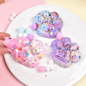 Jouet Squishy Patte Scintillante KL en Gros, Matériau TPR, Coloré, Anti-Stress, Jouet Sensoriel, Cadeau pour Fêtes et Événements - Product Image 1