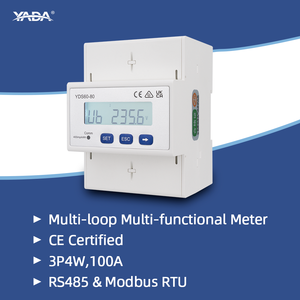 YADA YDS60-80 CE UKCA RCM認証 RS485 Modbus LCD DINレール取り付け型デジタル三相電力計 0.5/1.0精度 80A - Product Image 6