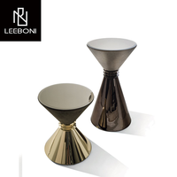 Prix d'usine personnalisé haut de gamme nordique moderne luxe cadre doré Console en fer forgé Table à thé tempérée
