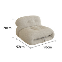 Nouveau Fauteuil de Salon Minimaliste Hippo, Design Nordique Créatif, en Acier Rétro, Fauteuil Paresseux à Dents, Chaise Longue Individuelle, Mobilier de Maison