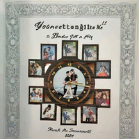 Horloge murale mécanique de luxe en MDF de 12 pouces avec aiguilles, verre carré de 10 pouces, impression par sublimation haute brillance, pour salon, mariages, à piles