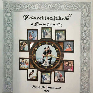 Horloge murale de luxe de 12 pouces avec 10 verres carrés haute brillance pour impression par sublimation pour salon et mariages Vente chaude au Nigeria - Product Image 2