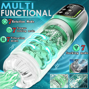 Masturbator Getar Berputar Teleskopik Gaya Mecha yang Dapat Disesuaikan dan Dikendalikan Aplikasi untuk Pria - Product Image 2