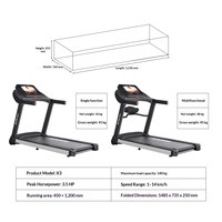 Tapis roulant électrique pliable X3, moteur 3,5 HP, amortissement des chocs, équipement de fitness pour la course en intérieur, vitesse de 1 à 14 km/h pour une perte de poids efficace