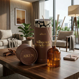 Aikun Luxury Tobacco Scent 120ml Matte Bottle IP12 Formula Reed <b>Diffuser</b> Gift Set With Elegant Packaging For Home Living Room - Product Image 1