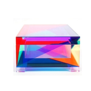 Caja de acrílico iridiscente de lujo con tapa para regalos - Product Image 6