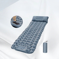 Pompe à air gonflable pour randonnée et camping, coussin léger, portable, résistant à l'humidité, antidérapant, séchage rapide, pour voyage, voiture, tente extérieure 8 cm
