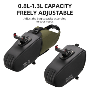 ROCKBROS selle de vélo sac arrière de vélo VTT route selle sac de siège de vélo grande tige de selle vtt voiture vélo queue coussin sacs - Product Image 4