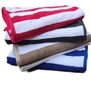 Eco-Friendly Cotton Striped Modern <b>Beach</b> <b>Towels</b> - Product Image 2