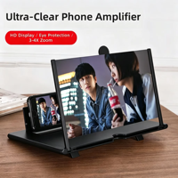 Support de téléphone portable universel étanche et flexible avec amplificateur d'écran, loupe HD portable et agrandisseur vidéo de bureau