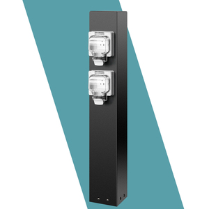 Guai Chong Cubierta impermeable para exteriores Base de fuente de alimentación dual Carcasa de acero inoxidable IP66 Corriente nominal 20A Voltaje nominal 125V - Product Image 1