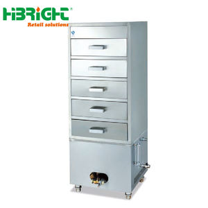 HIGHBRIGHT Commercial Electric Double Door 11-12Layer Stainless Steel Food Warmer <b>Cabinet</b> with <b>Wheels</b> 220-240V 5.24KW - Product Image 6