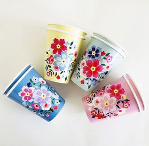 Ensemble de vaisselle jetable en forme de fleur avec dentelle et estampage à chaud pour fêtes d'anniversaire - Product Image 3
