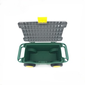 Plastic Gardening Rolling Storage Bin Garden Seat Storage <strong>Cart</strong> <strong>Weeding</strong> Planting Garden Tool <strong>Cart</strong> - Product Image 4