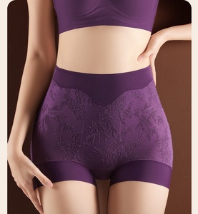 Женские бесшовные трусы в китайском стиле с жаккардовым тиснением, высокой талией, утягивающие живот и подтягивающие ягодицы - Product Image 6