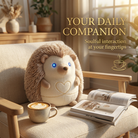 Hérisson en peluche intelligent électrique ChatGPT, LED variable à intensité réglable, réponse aux questions multilingues, personnalisation en petites séries