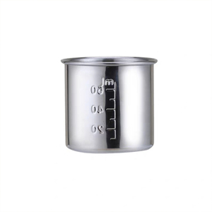 DSF76 Tasse à mesurer mini en acier inoxydable SUS 304, 40 ml, 4 cm x 5,1 cm, pour usage hospitalier et domestique, vente en gros - Product Image 5