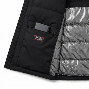 Parka Riscaldato Personalizzato per Donna con Cappuccio Rimovibile con Pelliccia, Giacca Elettrica Ricaricabile Impermeabile, Cappotto Invernale Lungo - Product Image 3