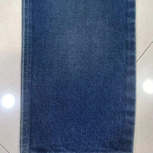 Tissu en denim de coton bleu de qualité supérieure, extensible, pour la fabrication de pantalons décontractés pour hommes - Product Image 1
