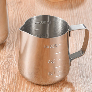 เหยือกตีฟองนมสแตนเลสแบบปรับแต่งได้สำหรับบาริสต้า เหยือกนมสำหรับเอสเพรสโซ่ เหยือกตีฟองนมแบบกำหนดเองสำหรับคาปูชิโน่ ลาเต้อาร์ต - Product Image 5