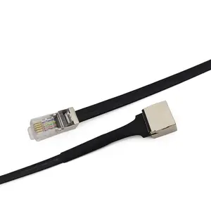 High Quality RJ12 Male to RJ12 Female extension 6P6C rj12 Connector cables Telephone Cable with Shielded Black Extension Cable