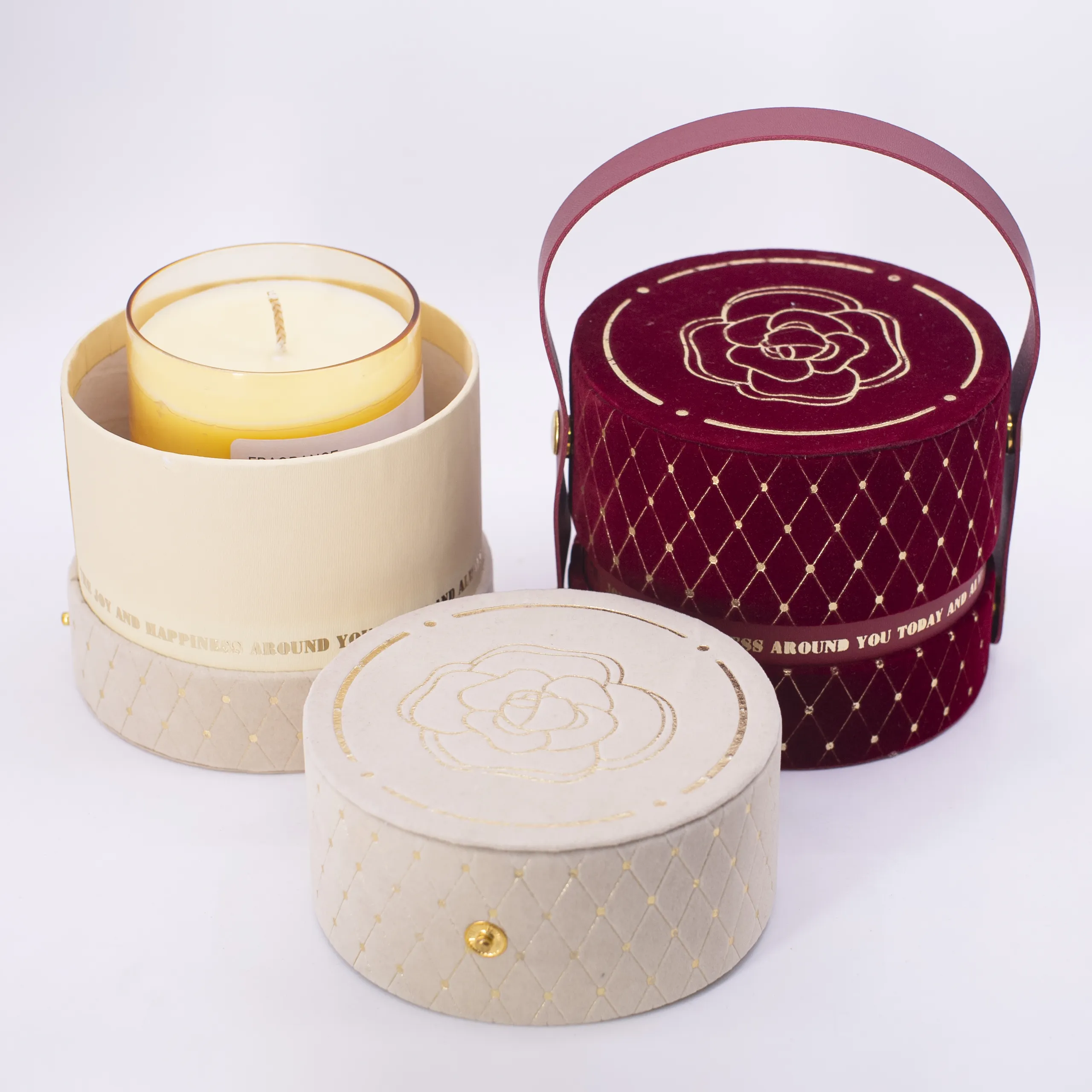 luxury wedding favors candle Christmas custom paper gifts tube round cardboard package customize box packaging