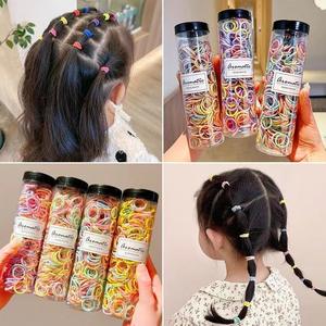 قماش مخصص عالي المرونة للأطفال ، ربطة شعر أنيقة ملونة على شكل ذيل حصان للفتيات - Product Image 5