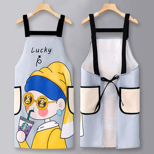 2023 nuevo babero comercial para el hogar de cocina delantal de PVC impermeable y a prueba de aceite para cocinar y catering Lista de arroz rojo trabajo Clo - Product Image 3