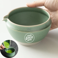 Bol à matcha japonais en céramique, bol à matcha traditionnel en céramique pour la cérémonie du thé, bol à matcha en céramique avec bec verseur