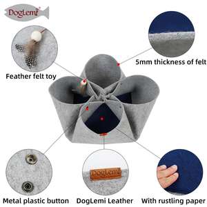 DIY Designer <span class=keywords><strong>Cat</strong></span> Tunnel Modische abnehmbare Filz <span class=keywords><strong>Pet</strong></span> Cave Bett für Kleintiere für den Winter-und Sommer gebrauch - Product Image 4