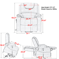 Fauteuil inclinable électrique relaxant pour regarder la télévision, fauteuil inclinable à un siège avec massage