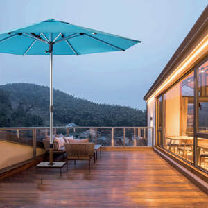 <span class=keywords><strong>Parasol</strong></span> et base d'extérieur de 9 pieds avec lumières solaires Terrasse 3*3M - Product Image 2